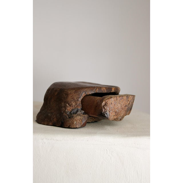 Rustic Vintage Carved Wood Box With Secret Drawer For Sale - Image 3 of 8