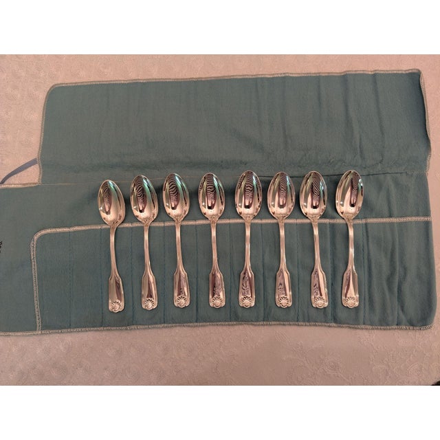 Mid 20th Century Towle "Benjamin Franklin" Sterling Silver Teaspoons, Lot of 8 For Sale - Image 12 of 12