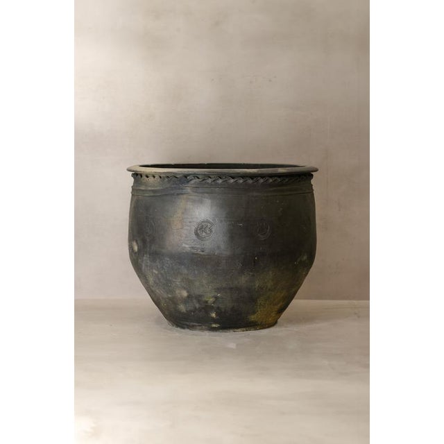 Large Grey Asian Pot For Sale - Image 4 of 4