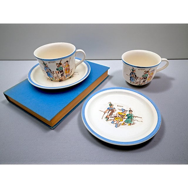 Tea Cups by Gariboldi for Richard Ginori, 1940s, Set of 2 For Sale - Image 4 of 10