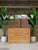 Vintage Restored Organic Modern Pencil Reed Rattan Arch Front Dresser For Sale - Image 10 of 12