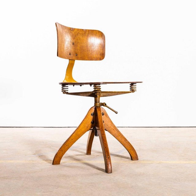 Swivel Desk Chair Sprung Seat by Giroflex, 1950s For Sale - Image 11 of 11