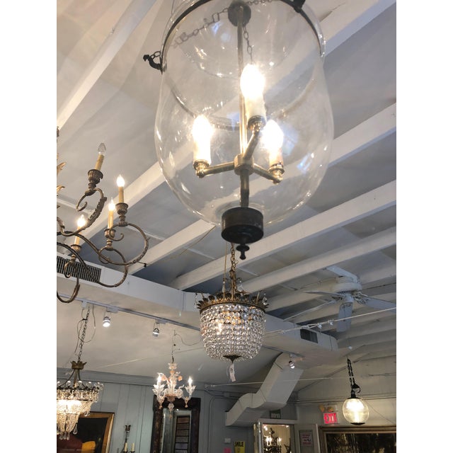 Mid 19th Century Antique Traditional Hurricane Style Foyer Lantern