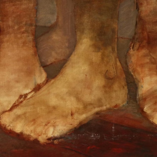 Stig E. Lindberg (Swedish, 1913 – 1997) Composition with feet, 1961 Oil on canvas Signed to lower right 61.5" W x 43.5" H...