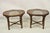 Vintage Chinese Chippendale Faux Bamboo Oval Small Glass Top Side End Table Pair For Sale - Image 11 of 11