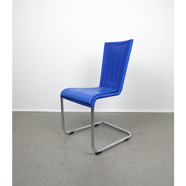 Blue B 20 Cantilever Chairs with High Back and Leather Upholstery by Mart Stam, Marcel Breuer & Jean Prouvé for Tecta, Germany, 1980s, Set of 4 For Sale - Image 10 of 18