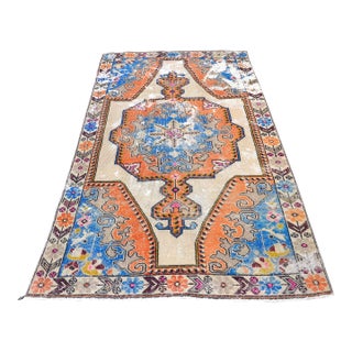 Boho Decor Wool Vintage Area Rug For Sale