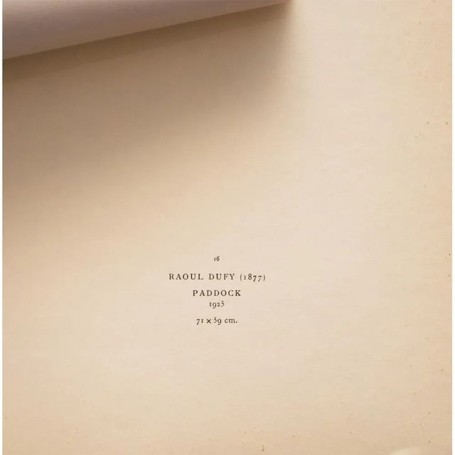 1940s 1947 After Raoul Dufy "Paddock", Vintage Period Swiss Offset Lithograph For Sale - Image 5 of 8