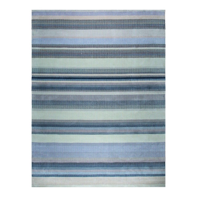 4x6 Sophisticated Gray Geometric Modern Hand Knotted Wool Carpet Rug For Sale
