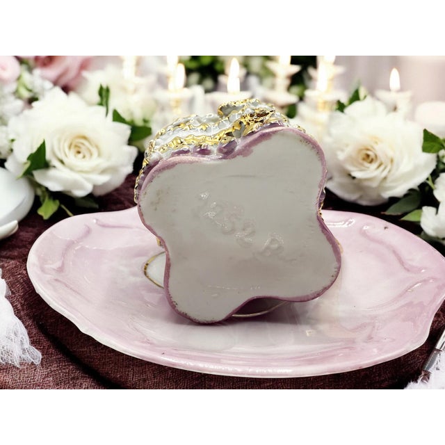 Baroque Porcelain Coffee Service with Gold and Pink Decorations, Set of 13 For Sale - Image 12 of 14