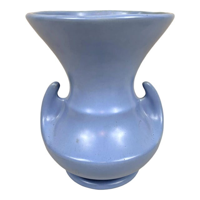 Vintage Usa Blue Vase For Sale