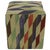 Shabby Chic Shabby Chic Ivory/Red Handmade Kilim Upholstered Ottoman For Sale - Image 3 of 9