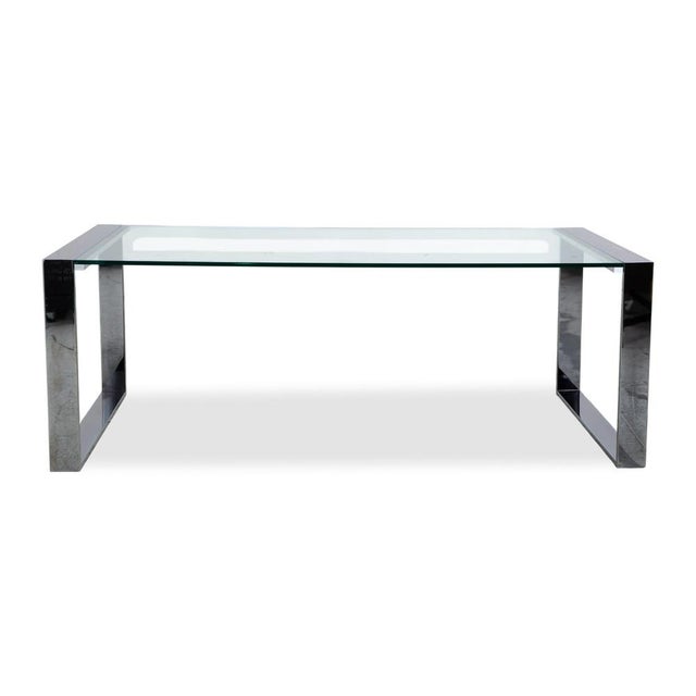 Silver Ring Glass Dining Table in Silver by Orsenigo For Sale - Image 8 of 10