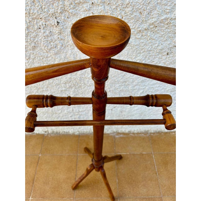 Vintage Spanish Coat Rack in Oak, 1950 For Sale - Image 6 of 18