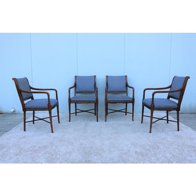 18th C. Southwood Furniture Vintage Mahogany Armchairs Set of 4