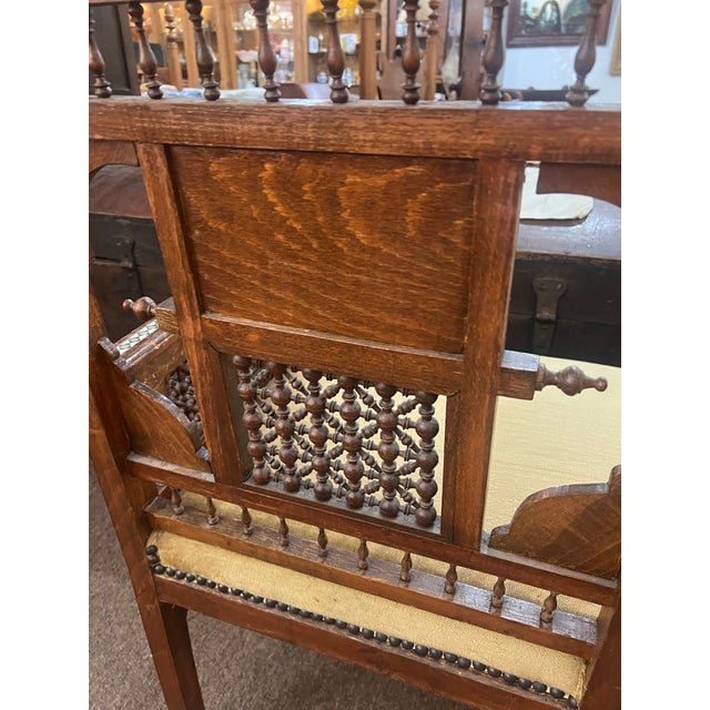 Antique Circa 1900 Syrian Inlaid Arabesque Sofa and Chair Set For Sale - Image 11 of 16