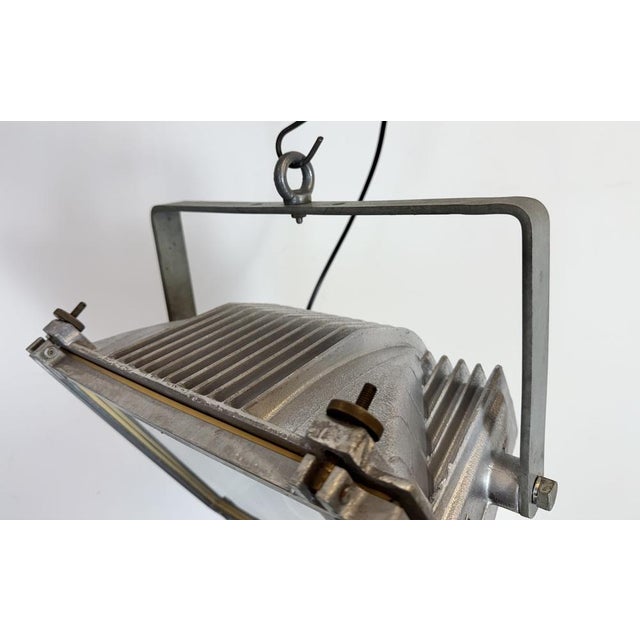Vintage Grey Theater Spotlight with Glass Cover from Elektrosvit, 1980s For Sale - Image 6 of 18