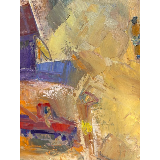 Impressionist Original Expressionist California Oil Painting of a Beach with Surfers by James Hartman For Sale - Image 3 of 6