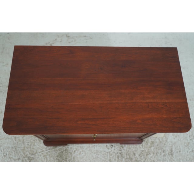 Wood Pair Stickley Cherry 3 Drawer Marseilles Nightstands For Sale - Image 7 of 18