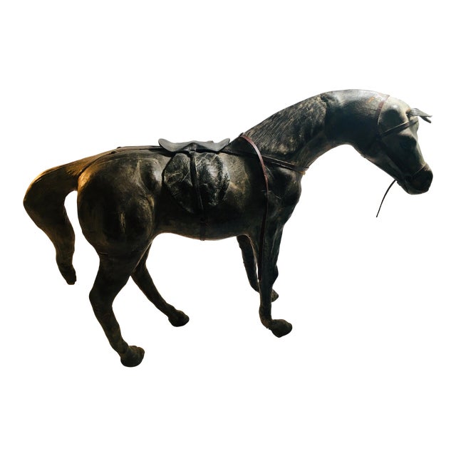Vintage French Leather Horse Figurine Chairish
