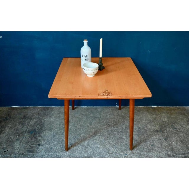Beige Country Square Bistro Table, 1950s For Sale - Image 8 of 15