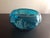 1960s Fenton Hand-Painted Blue Teal Rose Bowl For Sale - Image 10 of 10