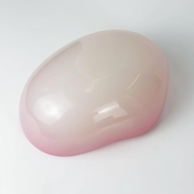 Pink Large Murano Glass Bowl in Pink Alabastro from Archimede Seguso, Italy, 1960s For Sale - Image 8 of 10
