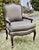 Vintage (1980's) Arm Chair has a Traditional Style. Made by Fairfield Furniture. Wood Frame with Bottom Loose Pillow. The...