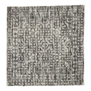 Modern Moroccan Style Handmade Abstract Custom Ivory Wool Rug