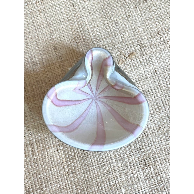 Mid 20th Century 1960s Alfredo Barbini Murano Circus Tent Pink Catch All/Bowl/Ashtray For Sale - Image 5 of 13