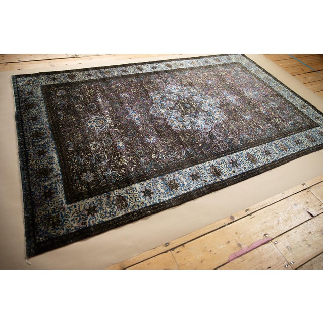 Antique Silk Kashan Rug - 4'3" X 6'8" For Sale - Image 11 of 13