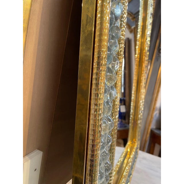 Modern Murano Glass & Brass Bubble Mirror For Sale In Dallas - Image 6 of 11