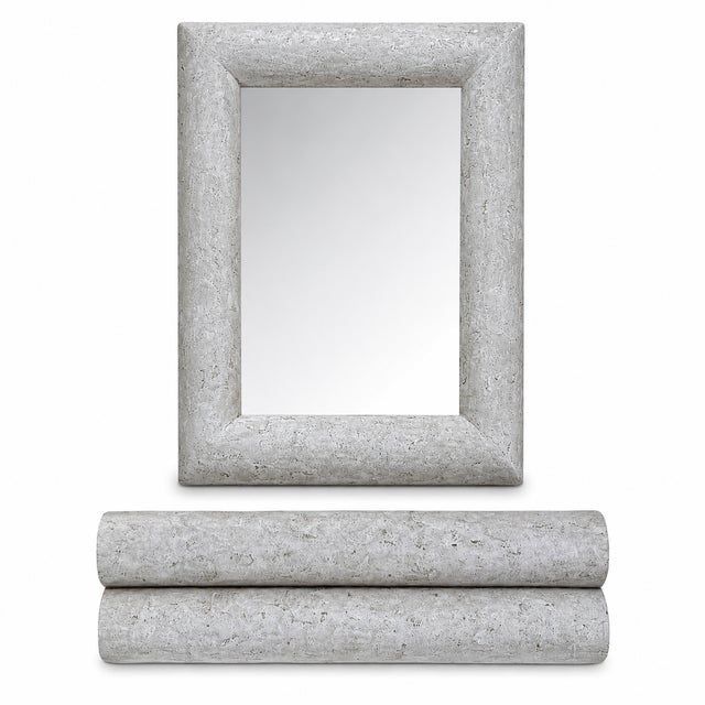 Large Vintage Stone Mirror and Wall Console For Sale