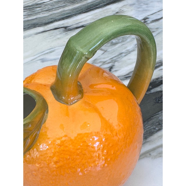 Vintage Majolica Style Citrus Motif Serving Pitcher For Sale - Image 12 of 17
