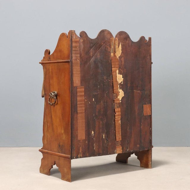 Brown Small Portable Walnut Bookcase For Sale - Image 8 of 9