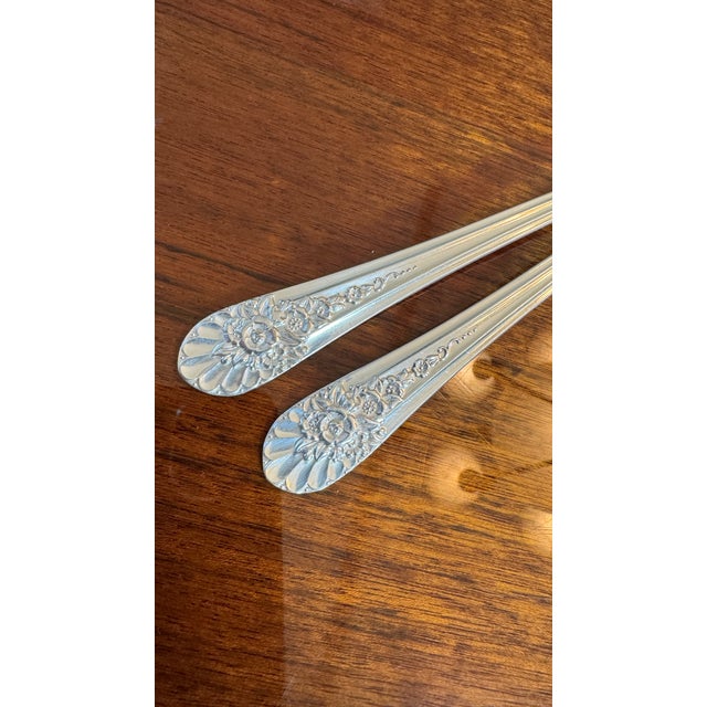 Jubilee Silverplate, International Silver 1953, Wm Rogers MFG Co Meat Fork & Serving Spoon For Sale - Image 4 of 9