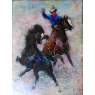 Denes de Holesch, Western Scene (Cowboy on Horseback) For Sale