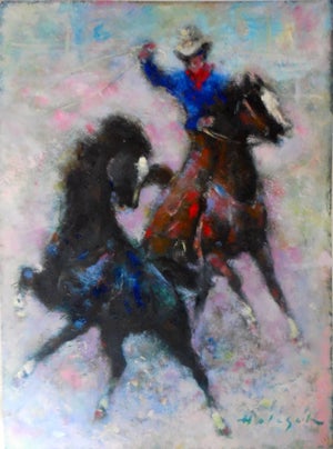 Denes de Holesch, Western Scene (Cowboy on Horseback)
