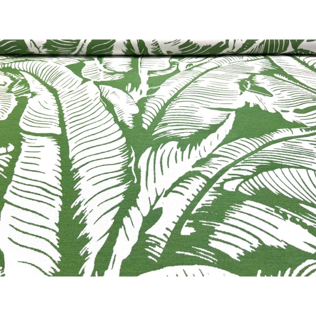 Textile Sunbrella Martinique Grass Off White Green Botanical Palm Leaf Outdoor Upholstery Drapery Fabric For Sale - Image 7 of 7