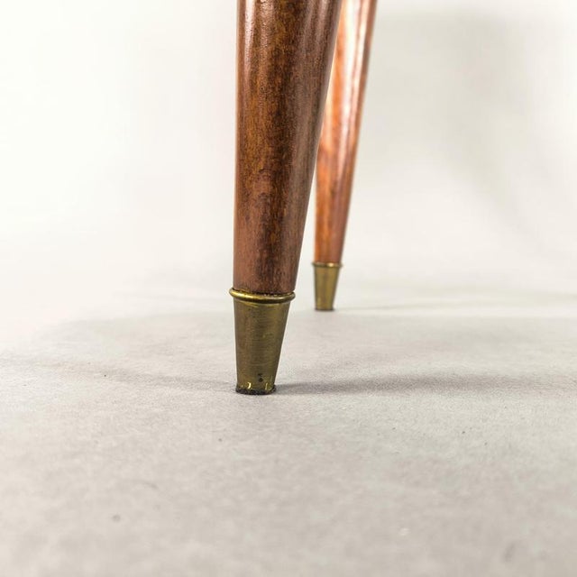 Mahogany and Black Glass Bedside Tables, 1950s, Set of 2 For Sale - Image 9 of 10