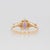 Metal Purple Sapphire Ring With Earth Mined Diamonds Accents: Solid 14k Gold, Size 6.75 For Sale - Image 7 of 8