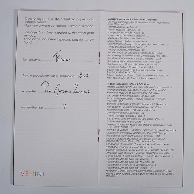 Rare Phesant Sculpture by Toni Zuccheri for Venini For Sale - Image 9 of 11