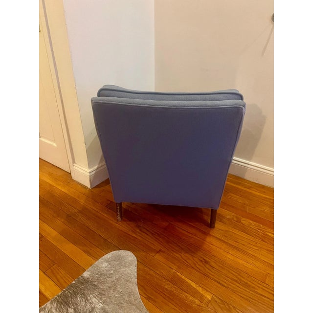 Mid-Century Modern Mid 20th Century Powder Blue Mid-Century Modern Style Accent Chair For Sale - Image 3 of 8