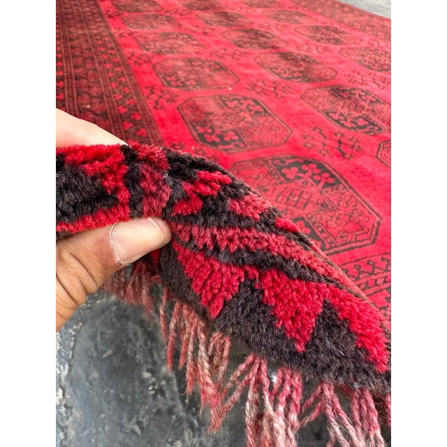 Textile Vintage Turkomen Elephent Foot Design Tribal Rug For Sale - Image 7 of 8