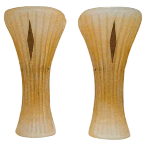 Large Wall Lamps in Fluted Art Glass from Barovier & Toso, Venice, Set of 2