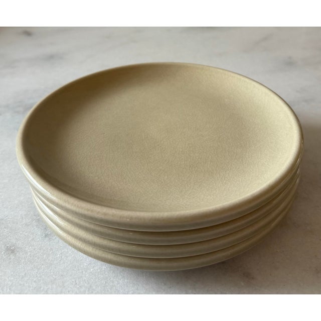 Adam Pfaltzgraff Vintage Mid Century Small Stoneware Plates by Pfaltzgraff - Set of 4 For Sale - Image 4 of 9
