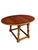 Antique miniature oak drop-leaf table featuring traditional turned baluster legs and a sturdy box stretcher base. This...