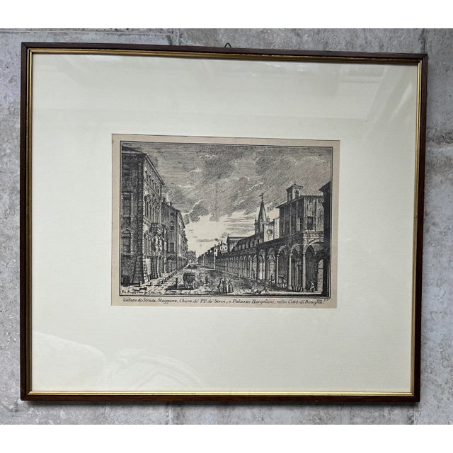 An antique engraving by Pio Panfili (May 5, 1723 – 17 June 1812), an Italian painter and engraver. It is a view of Strada...