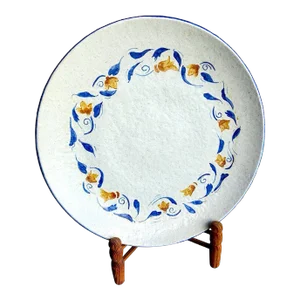 Vintage Portuguese Hand Painted Ceramic Platter