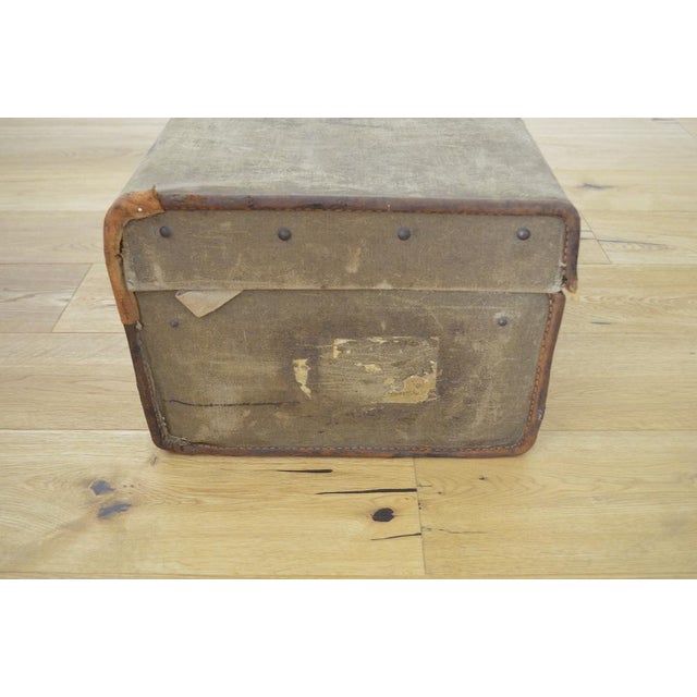 Antique Beige and Tan Linen Case For Sale - Image 10 of 13